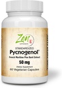 Suplementos Zen Pycnogenol 50mg - Extracto estandarizado de corteza marítima francesa para antioxidante " Apoyo a la inflamación - No GMO, Gluten " Soy Free 60-Vegcaps