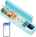 Organizador inteligente Daviky con Alarma, Bluetooth Daily Once a Day Pill Box 7 Day with APP, Weekly Travel Pill Case, Portable Pill Reminder for Medicines, Supplements and Vitamins(Green)