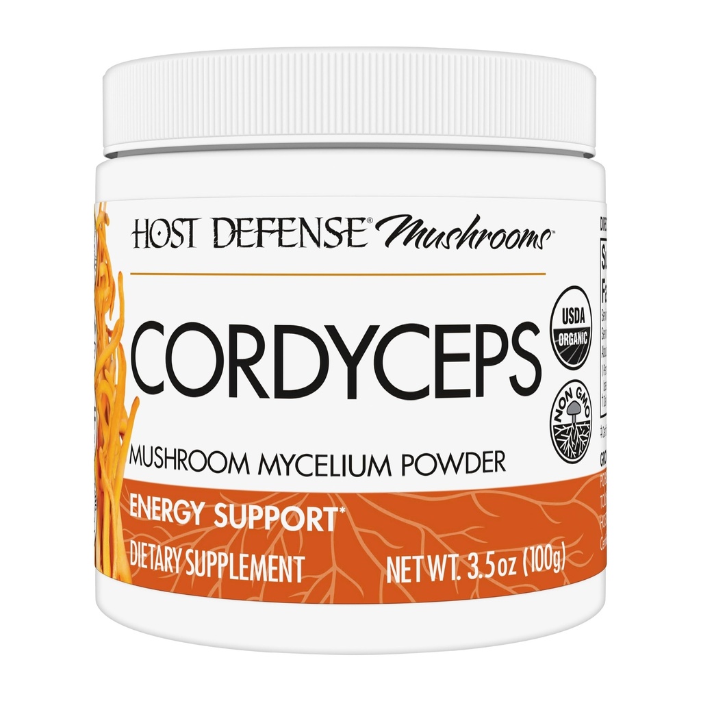 Host Defense Cordyceps Powder - Immune & Energy Support Supplement - Kidney Health Supplement with Cordyceps Mushrooms - Fitness Support Supplement to Aid Oxygen Uptake - 3.5 oz (66 Servings)*