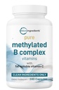 Micro Ingredients Pure Methylated B Complex Vitamins, 240 Capsules
