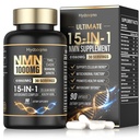 NMN Supplement 1000mg Per Serving with Resveratrol, TMG, Ubiquinol CoQ10, PQQ, Quercetin, Astragalus – NAD Resveratrol Supplement for Cellular Energy & Healthy Aging – NAD+ Supplement, 90 Count