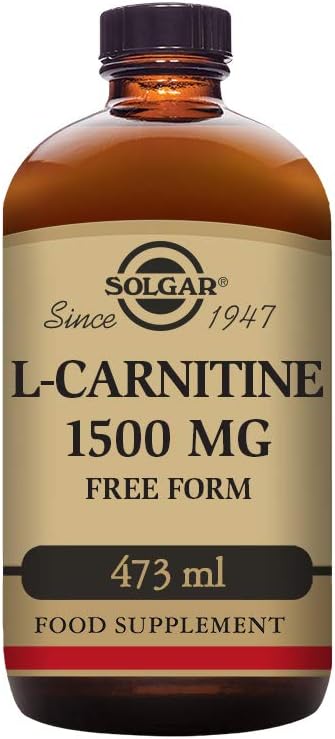 Solgar L-Carnitina 1500 mg Líquido, 16 oz. - Natural Lemon Flavor - Heart Health - Supports Energy, Metabolism, Exercise Endurance & Recovery - Non-GMO, Vegan, Gluten & Dairy Free - About 31 Servings