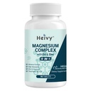 Complejo de Magnesio Heivy, Glycinate de Magnesio, Citrato, Malato, Oxido, Gluconato con Zinc y Vitamina D3, Suplemento de Magnesio para Muscle, Nerve, Corazón, Soporte de Hueso, Alta Absorción, 90 Tabletas