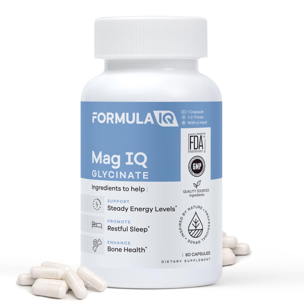 Formula IQ Mag IQ Glycinate Magnesium Bisglycinate Chelate, 60 Capsules