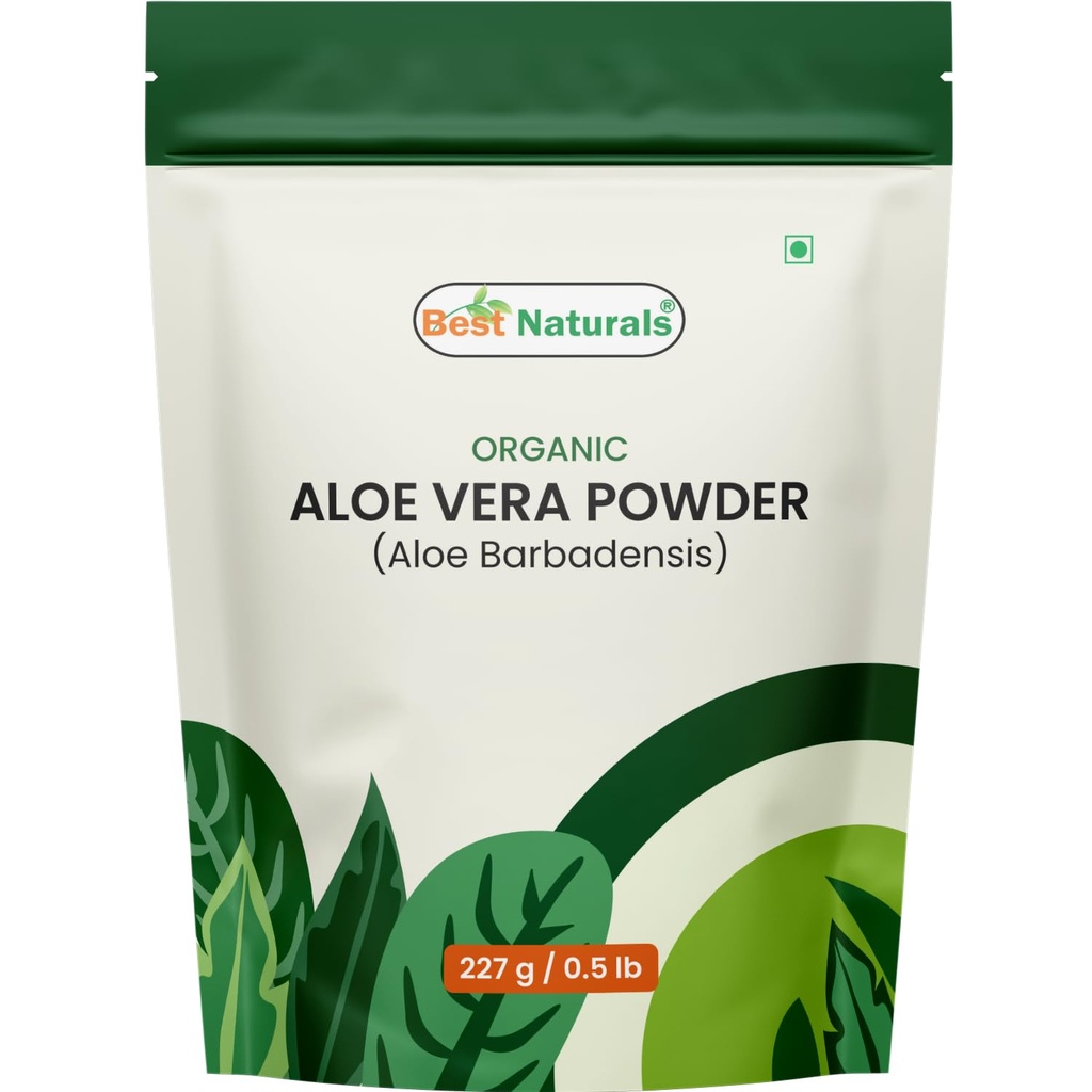 Best Naturals Certified USDA Organic Aloe Vera Powder, 227 Gram, Gluten Free, GMO Free, Vegan