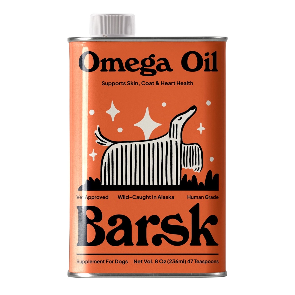 Barsk Wild Alaskan Fish Oil for Dogs & Cats - Supports Itchy Skin Relief, Shiny Coat, Joint & Heart Health – Salmon Oil Formula High in Omega-3, EPA & DHA – Tasty Cat & Dog Food Toppers for Dry Food