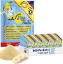 Prebiótico Nana Flakes 100% Pura Banana Flakes Medical Food Powder, Disminuir la ingesta de grasa " Remedio natural para la diarrea " Quema de corazón - Gran Fuente de Proteína " Fibra - Única Serve (100 Packets)