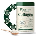 Great Lakes Wellness Collagen Peptides Powder – Supports Skin, Hair, Nails, Joints & Digestion – Hydrolyzed, Quick Dissolve, Non-GMO, Keto & Kosher – Pure Collagen Protein (16 oz, 22 Servings)