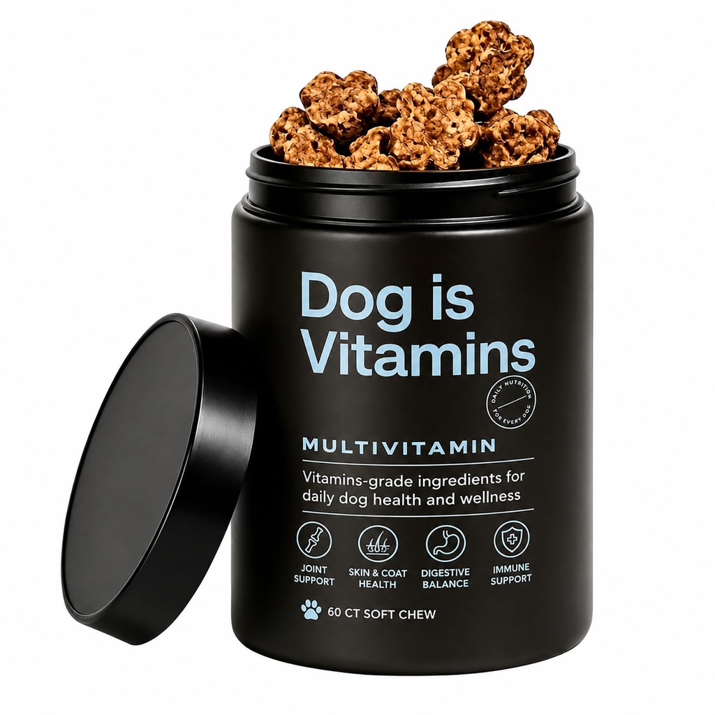 Dog is Multivitamin for Itch Relief, Dog Allergy Support Chews is Human with Folic Acid, Salmon Oil & Chondroitin, Supports Hip & Joint, Skin & Coat, Digestive & Immune Support (Chicken)