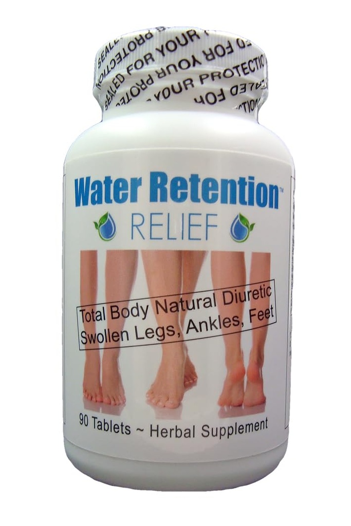 Diuretic Water Retention Relief for Swelling in Legs, Ankles, Feet; the Entire System that is Swollen from Water Retention. New Natural Formula with Corn Silk, Vitamin B6, Dandelion. for Men & Women.
