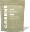 Rookie Wellness Greens + Superfoods - Greens Superfoods Powder Drink Made with Whole Food Fuented Ingredients Contiene Vitaminas, Probióticos, Antioxidantes y Baobab Fiber (30 Servings, Crisp Apple)