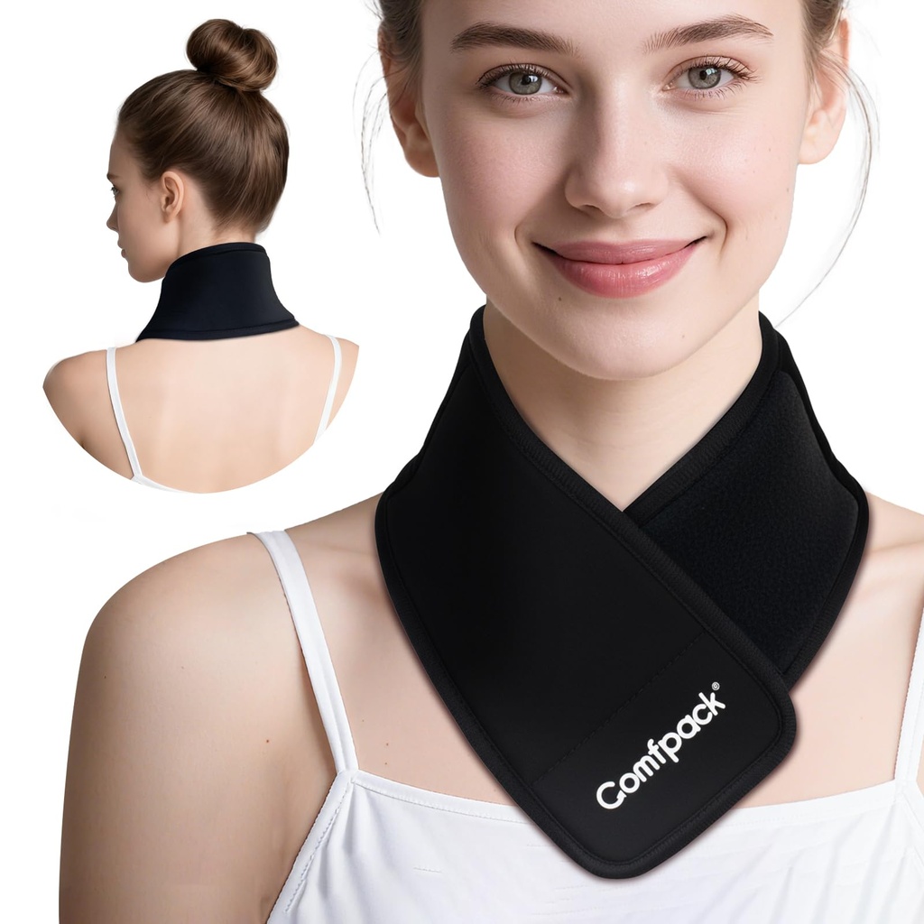 Comfpack Neck Ice Pack Wrap, Flexible Gel Ice Pack for Neck, Wrists, Head