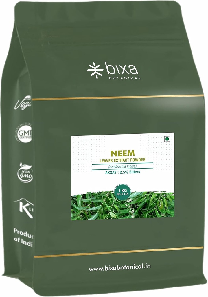bixa BOTANICAL Vegan Neem Leaf Powder, Pure Azadirachta Indica, 35.2 Oz
