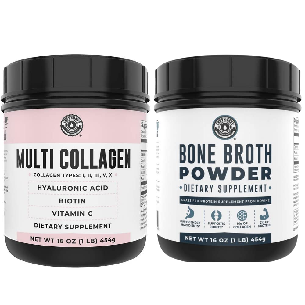 Desempeño de la Costa Izquierda Pura Brota de Bonificación y Multi Collagen Powder para la unión, el pelo, la piel y la bobina Apoyo