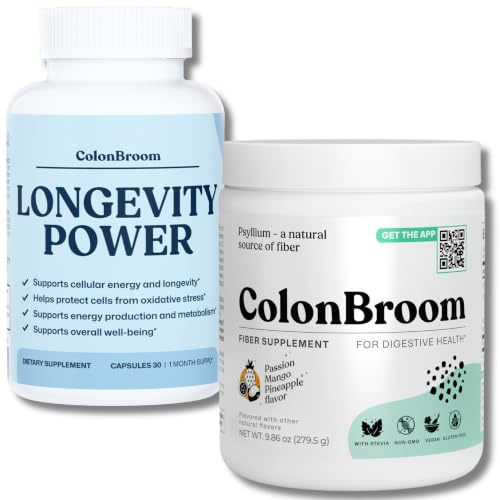ColonBroom Tropical Fiber Powder + Ubiquinol CoQ10 Bundle