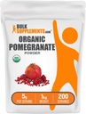 BulkSupplements.com Polvo de granada orgánica - Suplemento de granada para soporte de inmuno, Suplemento de hierbas - Sin gluten, 5g por ser, 1kg (2,2 libras) (Pack de 1)