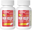 HealthA2Z® Pain Relief Extended Release | Acetaminophen 650mg | 8 Hours | Arthiritis Pain | Pain Reliever - Fever Reducer | Contains no Aspirin (100 Count) (Pack of 2)