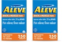 Aleve Back & Muscle Pain Relief Naproxen Sodium Tablets,Pain Reliever & Fever Reducer,Medicine for Body,250 Count (Pack of 2)