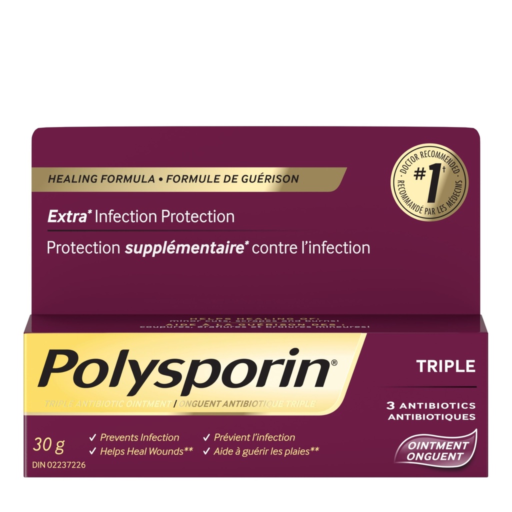 POLYSPORIN Triple Antibiotic Ointment for Cuts, Scrapes & Burns - 30g
