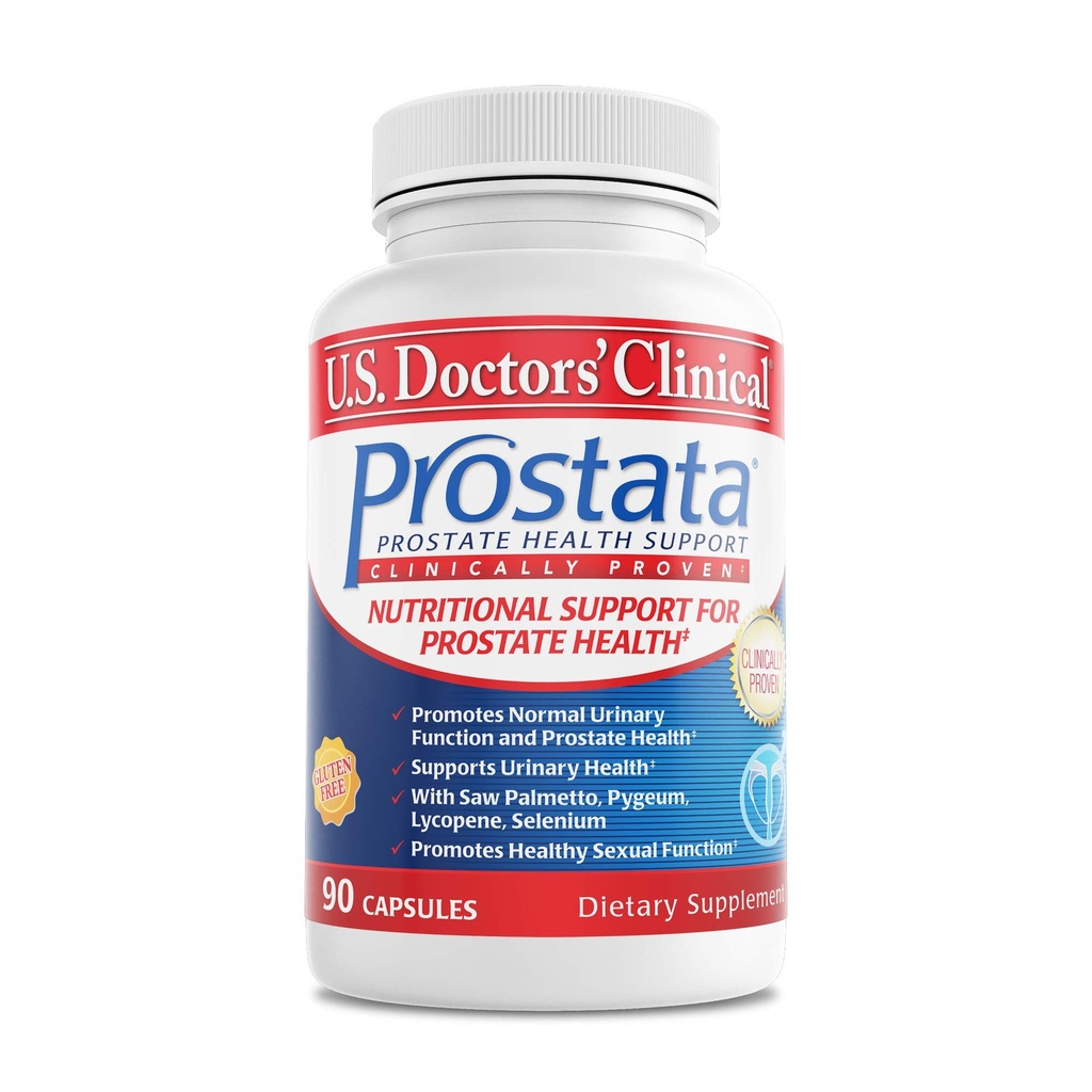 U.S. Doctors' Clinical Prostata - Clinically Proven Prostate Supplement for Men - Urinary Tract & Bladder Support - Saw Palmetto, Vitamin E, Pumpkin Seed - USA Manufactured- 60 Capsules[20-Day Supply]