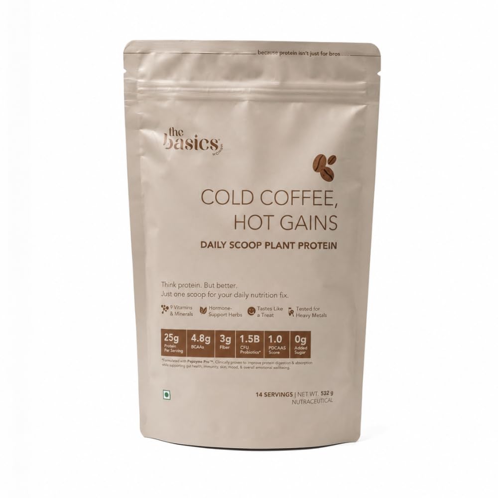 Daily Scoop Plant Protein for Women, 25 g Vegan Protein with Vitamins & Herbs, Coffee Flavor, 500 g (Pack of 1)