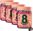 8Greens Gummies Super Greens Powder Superfood Gummy for Metabolism, Immunity & Focus, Digestive Health Enzymes, Organic: Chlorella, Spirulina, Aloe Vera, Peach Flavor, 200 Conde