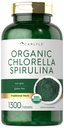 Carlyle Organic Chlorella Spirulina Tablets Silencio 1300 Cuenta Silencio 50/50 Blend Silencio No GMO y Gluten Suplemento gratuito