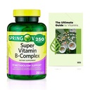 Sprin Val-Ley Super Vitamina B-Complex Tabletas Suplemento dietético Tamaño, 250 Cuenta (Más de 8 meses Suministro) + Exclusiva Guía de vitamina Vtmx (2 artículos)