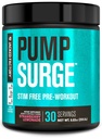 Jacked Factory Pumpsurge Caffeine Free Pre Workout for Men & Women - Nootropic Booster & Stim Free Pre Workout - Intense Pumps, Enhanced Focus - 30 Servings, Strawberry Lemonade