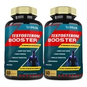 2 Packs de 60caps Suplementos de testosterona Booster para Hombres, Equivalente a 10000mg - Natural Stamina, resistencia &amp; Strength Suplemento - Crecimiento del edificio del músculo, Aumento del rendimiento, Energía