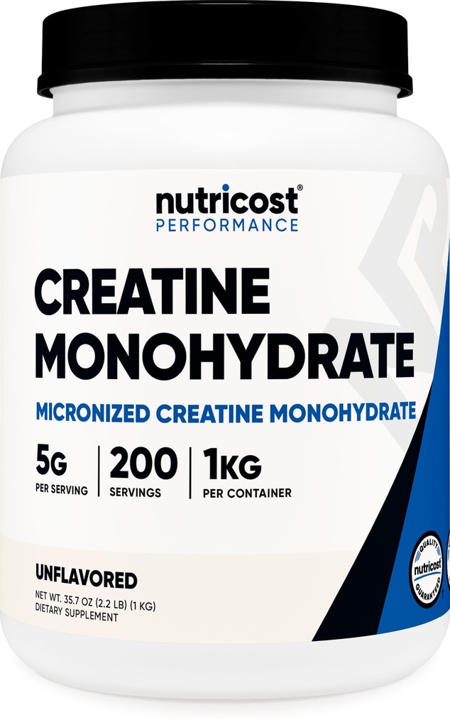 Nutricost Cretina Monohydrate Micronized Powder (1 KG) - Pure Creatine Monohydrate