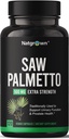 Natgrown Saw Palmetto para Hombres 500mg – Suplemento de salud de próstata con Bloqueador DHT para la pérdida del cabello " Flujo urinario – 120 cápsulas vegas – No GMO, libre de gluten