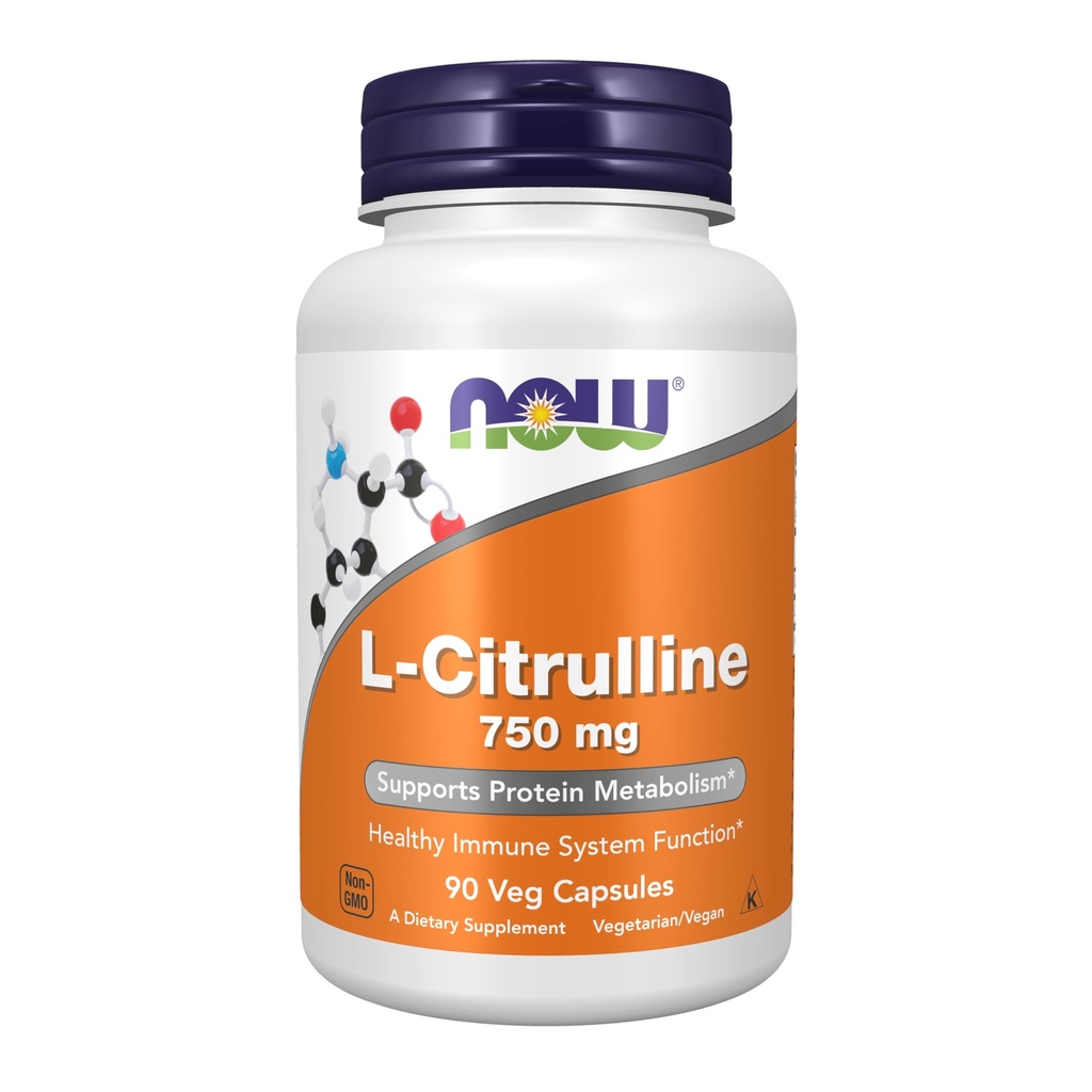 Now Foods L-Citrulline, 90 Caps 750 mg