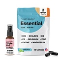 Complement Essential Vegan Multivitamin & Triple B12 Spray Bundle – Soporte integral de nutrición para las dietas basadas en plantas