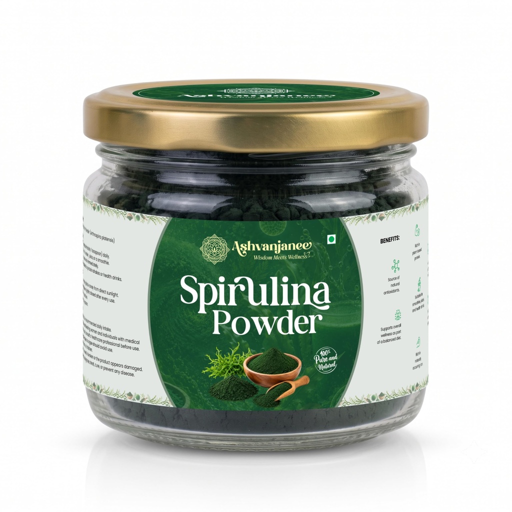 Spirulina Powder | 100% Pure & Natural | Plant-Based Protein | Rich in Nutrients & Antioxidants | Supports Daily Wellness | 180 g