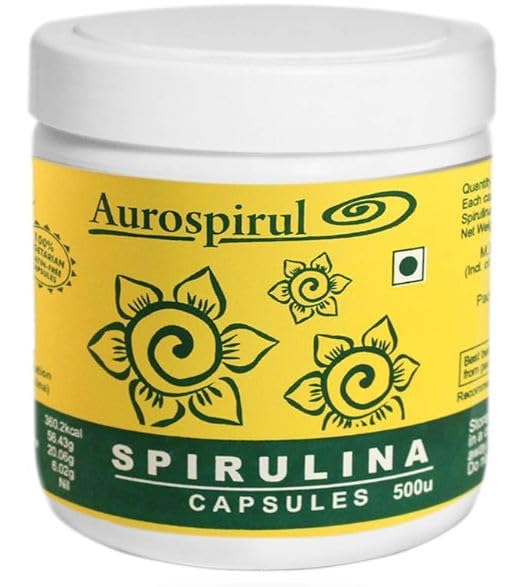 Sun-Dried Spirulina – 500 Veg Capsules (Pack of 1)