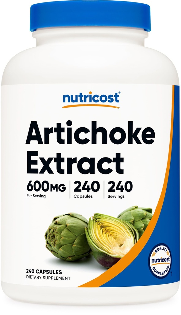 Nutricost Artichoke Extracto 600mg, 240 cápsulas vegetarianas - Gluten Free, Non-GMO