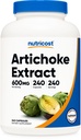 Nutricost Artichoke Extracto 600mg, 240 cápsulas vegetarianas - Gluten Free, Non-GMO