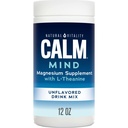 Natural Vitality Calm Mind, Magnesium Citrate + L-Theanine Powder, Supplement for Stress Relief, Gluten Free & Vegetarian, Unflavored, 12 oz.