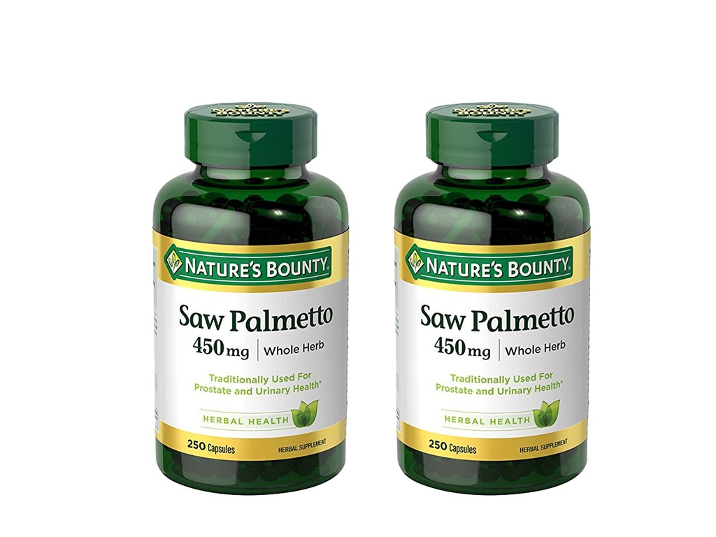 Bounty Saw Palmetto 450 mg Capsules 250 ea (Pack of 2)