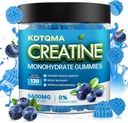 Cretina Monohydrate Gummies for Men &amp; Women 120 CT - 5600mg de Monohidrato de Creatina por Serving, Monohidrato de Creatina Chewable para el apoyo muscular " Energy Boost, Sugar Free, Vegan (Blueberry Flavor)