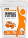 BulkSupplements.com Turmeric Extract Powder - de Turmeric Root, Curcumin Supplements, Turmeric Curcumin Powder - Gluten Free, 1g por Serving, 25g (0.88 oz) (Pack of 1)