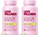 Love Wellness Good Girl Probiotics ← Salud Vaginal de las Mujeres > pH Balance Suplemento TENIDO 9-Strain Probiotic for Urinary Tract, Yeast, Odor &amp; Immune Support TEN Gluten-Free TEN 60 CT, 60-Day Supply