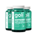 Suplemento Nutricional Goli, Pre+Post+Probióticos Gummy - 180 Cuenta - Primer 3-en-1 Gluten-Free, Vegan, Non-GMO, y Gelatin-Free.