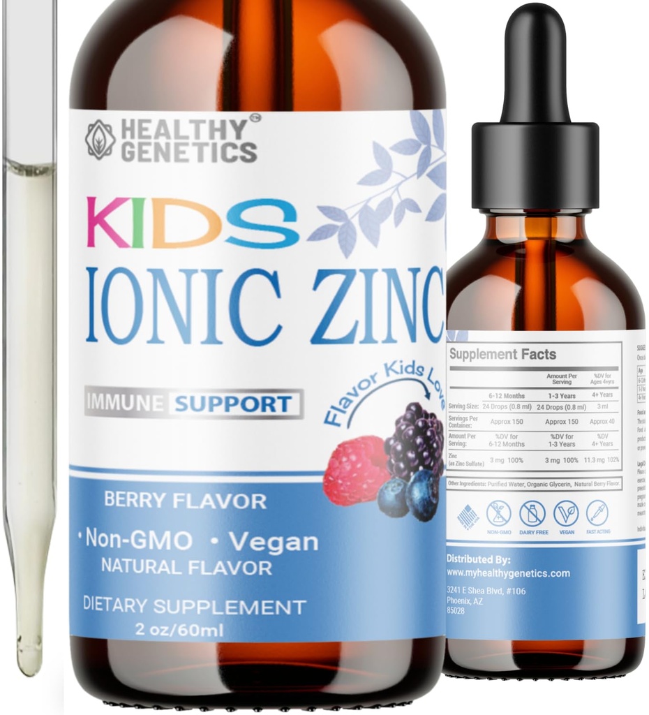 Ionic Liquid Zinc Drops for Kids &amp; Toddlers  30 Day Supply ← Zinc Sulfate ← Inmunity, Mood, Brain Thyroid Silencio 2 Oz