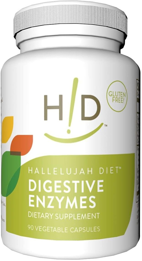 Dieta aleluya - Enzimas digestivas, Suplementos nutricionales multienzimos para el apoyo dietético " Absorción nutritiva, 90 cápsulas