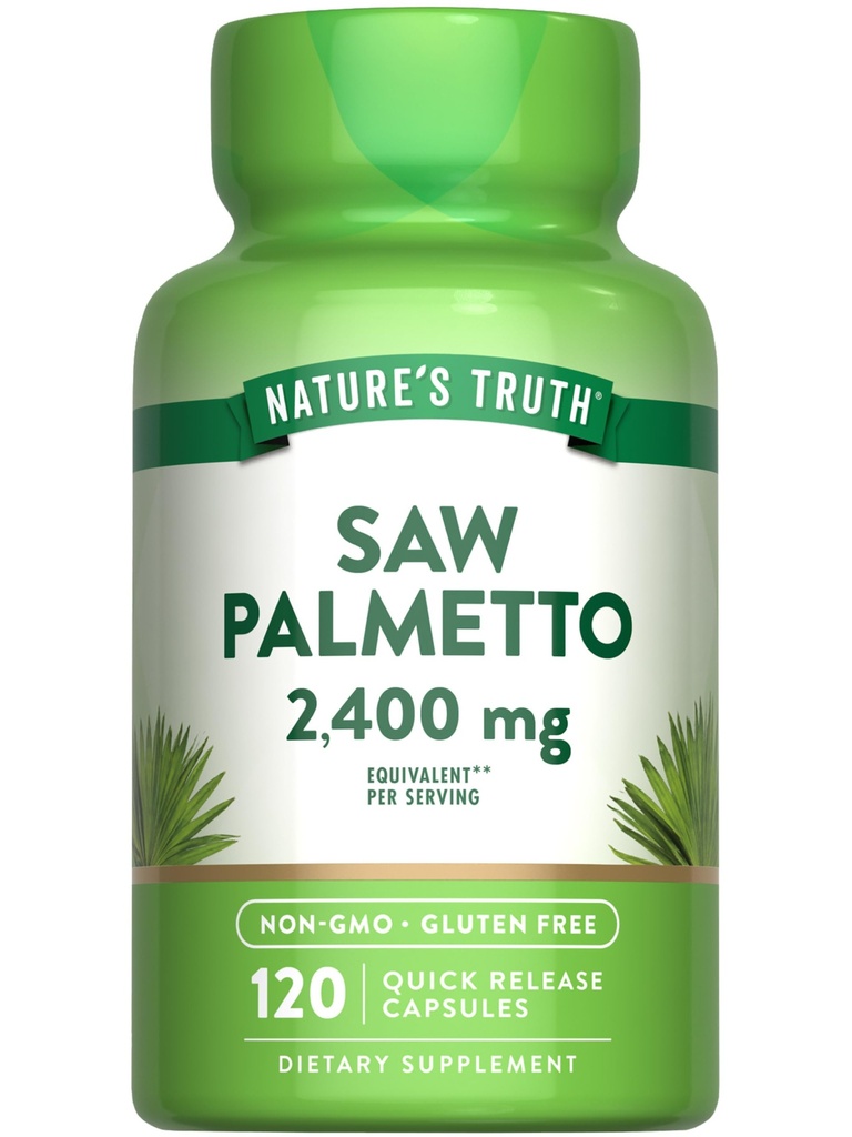 La verdad de la naturaleza Saw Palmetto Extract ← 120 Capsules ← Non-GMO & Gluten Free Supplement