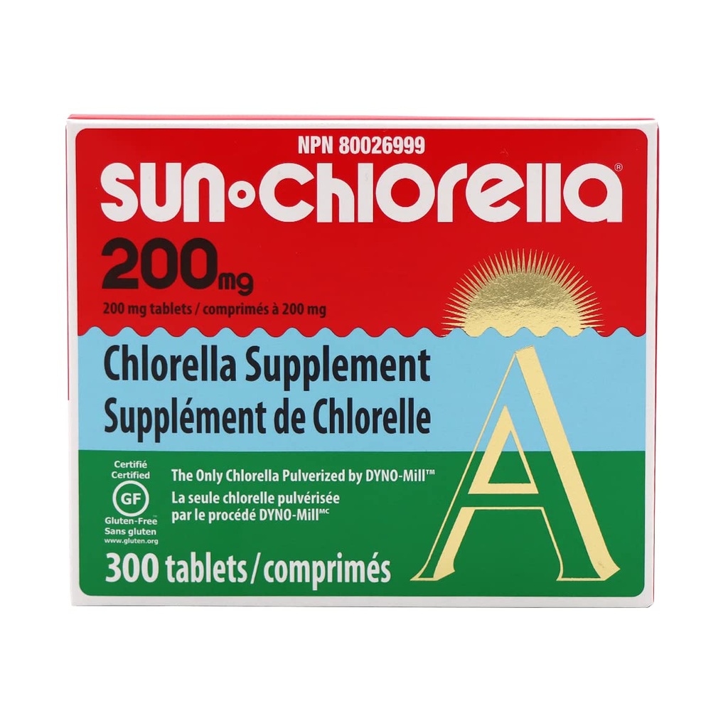 Tablas Nutricionales Sun Chlorella Eleuthero, 200 mg, 300 Conteo