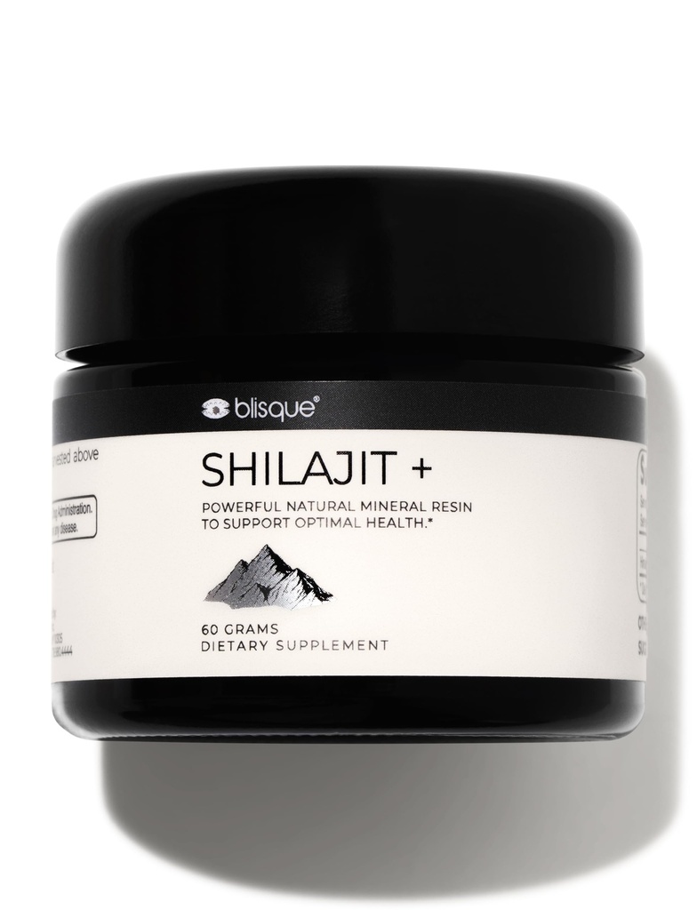 Blisque – Puro Himalaya Orgánica Shilajit Resin Suplemento ANTE Authentic and Natural Silencio Dorado Grado A Silencio Contiene Ácido Fulvico y Minerales Trace ANTE 60 Gramos