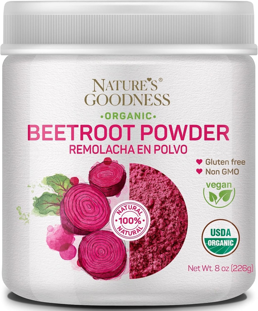 Booster de remolacha de la naturaleza para energía, resistencia, salud del corazón y rendimiento deportivo
